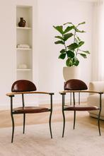 2 ‘Marilyn’ design stoelen van Arrben, Huis en Inrichting, Stoelen, Ophalen, Zo goed als nieuw, Bruin