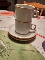 Vintage Koffieservies Huizen Holland Driehoek  ism DE, Nieuw, Ophalen of Verzenden, Overige stijlen, Kop(pen) en/of Schotel(s)