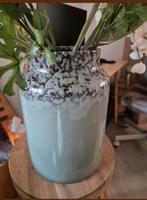 Mooie blauwe vaas - HEMA keramiek, 50 tot 75 cm, Blauw, Aardewerk of Porselein, Ophalen of Verzenden