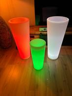 LED Verlichte Kunststof Plantenbak, Tuin en Terras, Bloempotten, Kunststof, Rond, Nieuw, Tuin