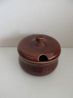 Vintage Bruine pot/ schaal met deksel  Holland, Antiek en Kunst, Ophalen of Verzenden