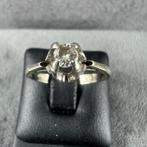 Gouden Ring | 14k* | 2,2g | witgoud+briljant |16,75| 346076, Sieraden, Tassen en Uiterlijk, Gebruikt, Ophalen of Verzenden, Kleiner dan 17