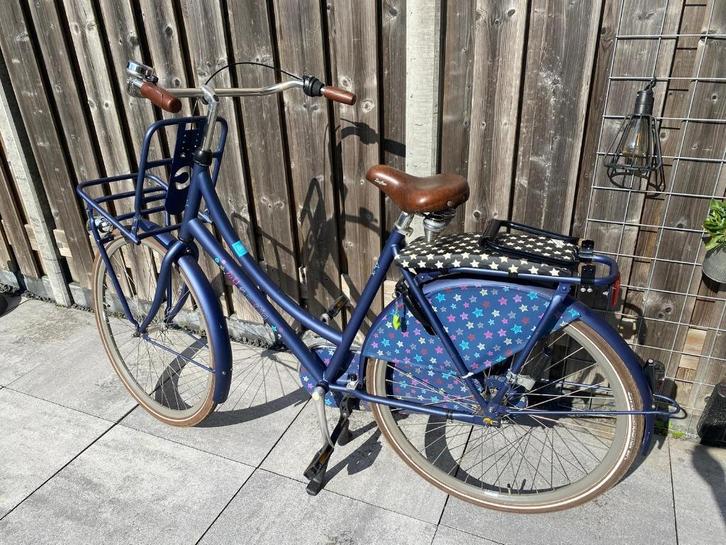 Blauwe Cortina damesfiets - Speciale Editie - transportfiets, Fietsen en Brommers, Fietsen | Dames | Damesfietsen, Gebruikt, Overige merken