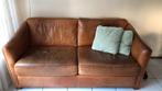 Lederen 2-zitsbank, Huis en Inrichting, Banken | Bankstellen, Gebruikt, 150 tot 200 cm, Vintage, Tweepersoons