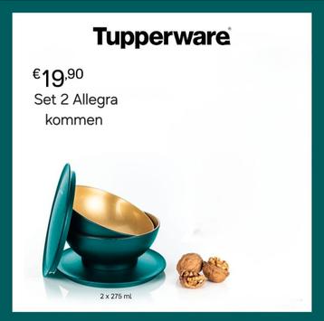 Tupperware Allegra kommetjes 2 delig  beschikbaar voor biedingen