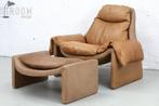 Saporiti P60 Lounge Chair Fauteuil Vintage Jaren 70 Design, Knoll B&B Italia Vitra Eames Retro Cassina Desede Stoel, Metaal, Gebruikt