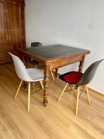 Antieke Gründerzeit eettafel – uittrekbaar – ca. 1900, Ophalen, Gebruikt, 50 tot 100 cm, Vijf personen of meer