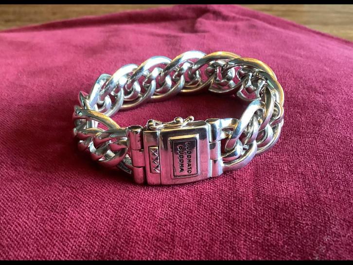 Buddha to buddha armband “ Nathalie small” zogoed als nieuw, Sieraden, Tassen en Uiterlijk, Armbanden, Zo goed als nieuw, Zilver