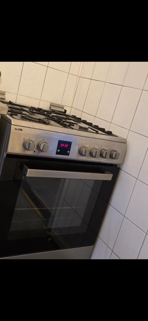 Gasfornuis, Witgoed en Apparatuur, Fornuizen, Gebruikt, Vrijstaand, Gas, 4 kookzones, 85 tot 90 cm, 45 tot 60 cm, Grill, Hete lucht