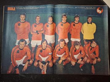 Unieke poster Nederlands Elftal met Cruijff (1977) beschikbaar voor biedingen