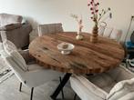 Mooie ronde houten eetafel, Ophalen of Verzenden, Zo goed als nieuw, Rond, 100 tot 150 cm