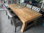Set van 6 luxe eetkamerstoelen in kleur taupe, Huis en Inrichting, Ophalen, Overige kleuren, Hout, Vijf, Zes of meer stoelen