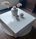 Mooie witte hoogglans salontafel 1x1 meter, Overige materialen, Gebruikt, Vierkant, Ophalen of Verzenden