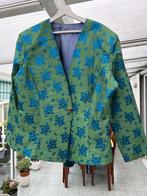 Groen jasje met blauwe bloemen, Kleding | Dames, Jasjes, Kostuums en Pakken, Maat 42/44 (L), Ophalen of Verzenden, Zo goed als nieuw
