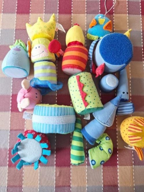 SPEELGOED, in pl. tas, 20delig stoffen vorme met klittenband, Kinderen en Baby's, Speelgoed | Overig, Gebruikt, Jongen of Meisje