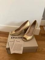 Zgan Dune gouden champagne suede peeptoe pumps maat 37 (36), Ophalen of Verzenden, Zo goed als nieuw, Overige kleuren