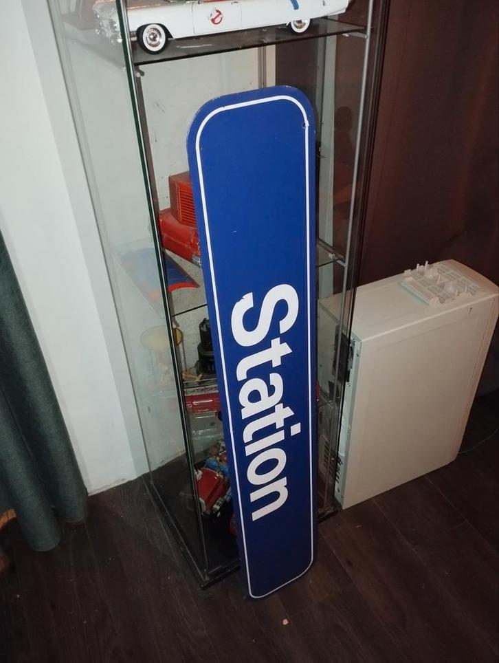 Groot ns stationsbord Nederlandse Spoorwegen bord, Verzamelen, Merken en Reclamevoorwerpen, Gebruikt, Reclamebord, Ophalen