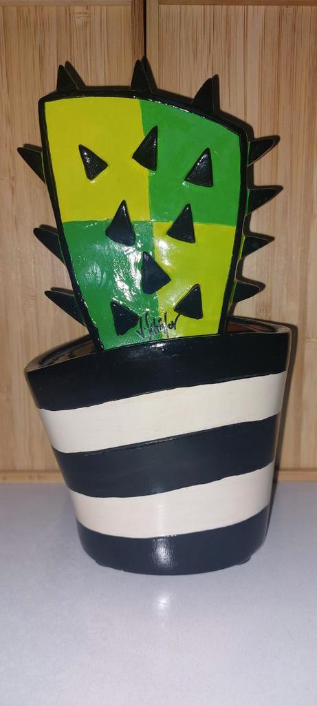 Jacqueline Schäfer Cactus Kunstobject, Antiek en Kunst, Kunst | Beelden en Houtsnijwerken, Ophalen of Verzenden