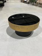 Bijzettafel Gaby - Rond 75 cm, Zwart/Goud, Ophalen, Nieuw