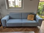 Driezitsbank bonellvering lichtblauw, Huis en Inrichting, Banken | Bankstellen, Ophalen, Gebruikt, 150 tot 200 cm, 75 tot 100 cm