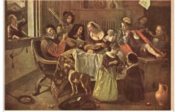 No 3 Jan Steen 1626-1679 Het vrolijke huisgezin beschikbaar voor biedingen