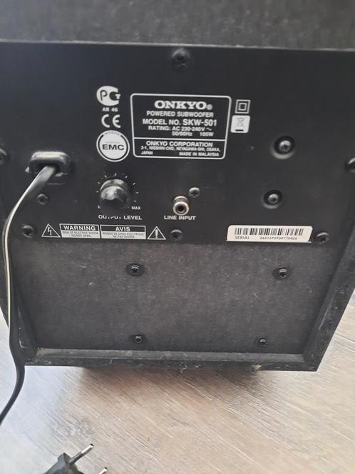 Onkyo Dolby Surround Set - Receiver & Subwoofer, Audio, Tv en Foto, Home Cinema-sets, Gebruikt, Overige spelers, 2.1-systeem, 70 watt of meer