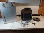 Singer Caramate 3300 diaprojector met scherm en kist, Ophalen of Verzenden, Gebruikt, Met scherm