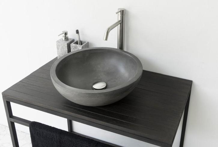 Differenz opbouw waskom Ravano 40x12cm | Beton mat grijs, Huis en Inrichting, Badkamer | Badkamermeubels, Nieuw, Wasbak of Wastafel