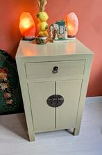 Chinese Oosterse Kast Groen, Minder dan 50 cm, 1 of 2 laden, Chinees Oosters, Ophalen of Verzenden