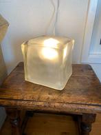 Ijsblok tafellamp/icecube, Huis en Inrichting, Lampen | Tafellampen, Ophalen of Verzenden, Gebruikt, Glas, Minder dan 50 cm