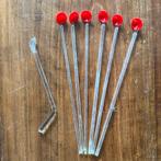 Glazen cocktail lepels, Huis en Inrichting, Ophalen of Verzenden, Rvs of Chroom