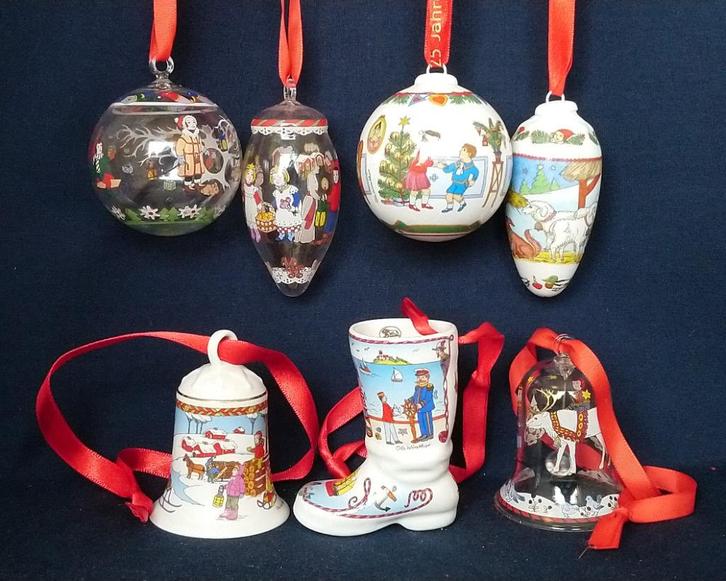 Hutschenreuther - porseleinen en glazen kerstversiering 2010, Diversen, Kerst, Zo goed als nieuw, Ophalen of Verzenden