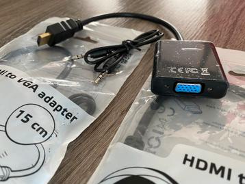 HDMI naar VGA ADAPTER met AUDIO NIEUW BUREAUBLAD UITBREIDEN beschikbaar voor biedingen
