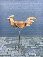 Grote decoratieve haan met schaal, metaal, Ophalen of Verzenden