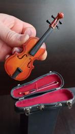 vintage Viool Miniatuur Houten model Ondersteuning en Case, Ophalen of Verzenden, Mini Viool Muziekinstrument