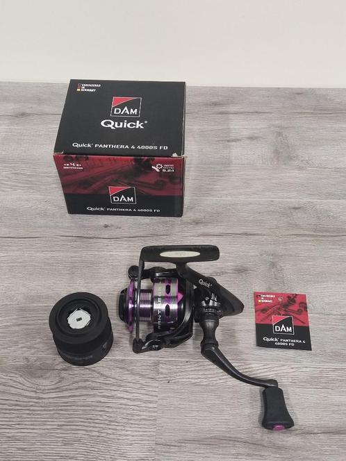 NIEUW Dam Quick Panthera 4 4000S FD Molen 4-LG + Res Spoel, Watersport en Boten, Hengelsport | Roofvissen, Nieuw, Molen, Ophalen of Verzenden