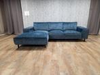 GRATIS BEZORGEN | Mooi Blauwe Verlours Hoekbank, Huis en Inrichting, Banken | Bankstellen, Info@banxtel.nl, 3194DC, Gebruikt, Hoekbank