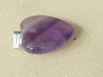 Hanger hartje amethist beschikbaar voor biedingen