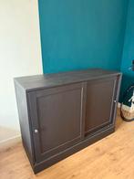 Zwart dressoir met schuifdeuren - Amsterdam West, Ophalen, Overige materialen, Gebruikt, 100 tot 150 cm