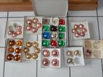 49 glazen Kerstballen kleuren kerst vintage retro, Ophalen of Verzenden, Gebruikt