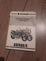 Suzuki gsf600 handleiding instructieboek, Suzuki