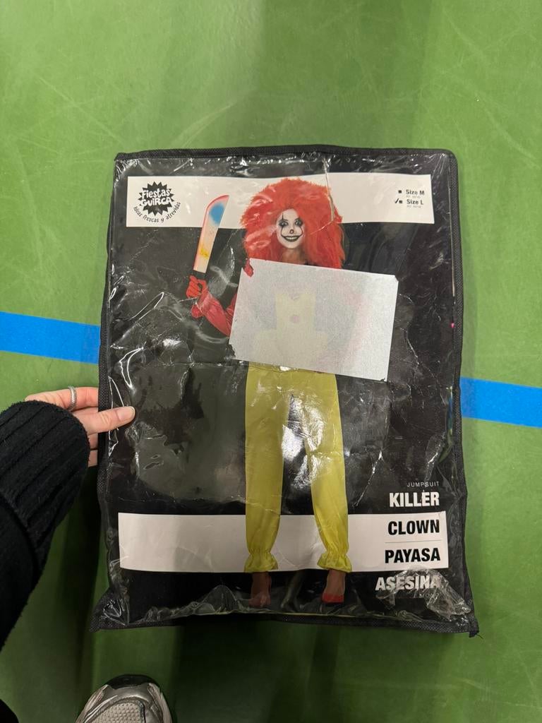 Killer Clown Kostuum carnaval Maat L Halloween / Horror, Ophalen of Verzenden, Zo goed als nieuw
