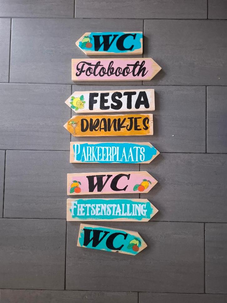 Wegwijsborden, Strand Tuin Ibiza Cariben Tiki Grieks etc, Tuin en Terras, Tuinwanddecoratie, Nieuw, Ophalen of Verzenden