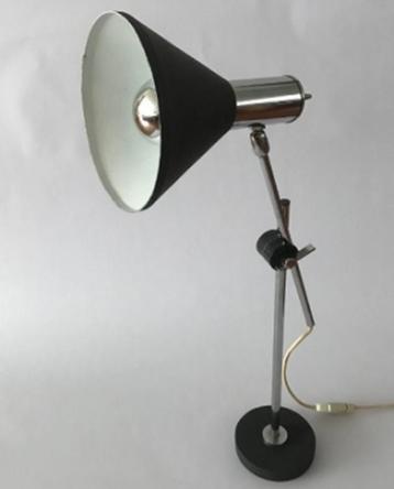 Originele vintage bruine tafellamp van Herda uit jaren 60/70 beschikbaar voor biedingen