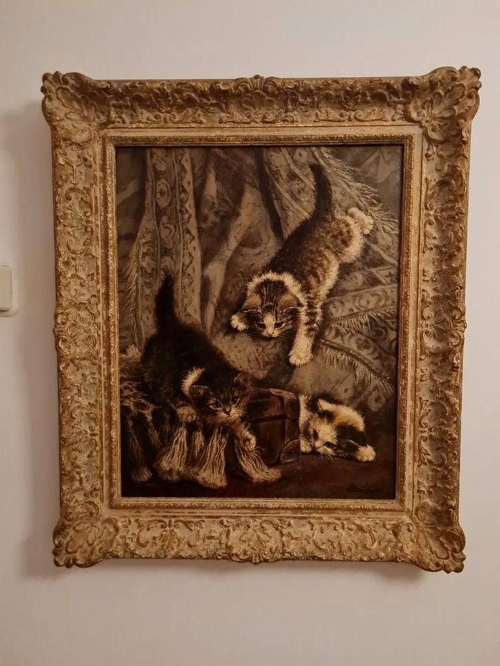 Poezen schilderij raaphorst, Antiek en Kunst, Kunst | Schilderijen | Klassiek, Ophalen