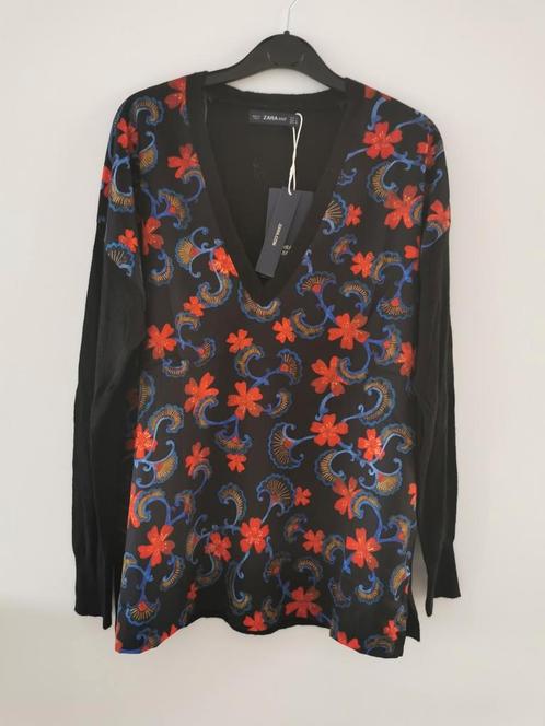 ZARA top met bloemenprint mt. S/M, Kleding | Dames, Blouses en Tunieken, Nieuw, Maat 36 (S), Overige kleuren, Verzenden