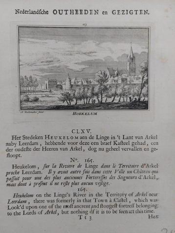 165 / Hoekelum - Heukelom Gravure van A. Rademaker 1ste druk beschikbaar voor biedingen