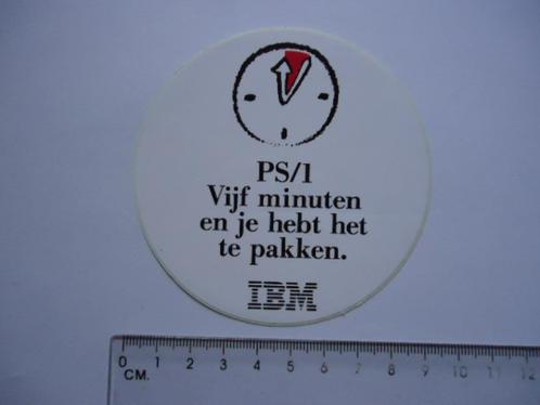 sticker oud IBM computer retro vintage pc home, Verzamelen, Stickers, Zo goed als nieuw, Bedrijf of Vereniging, Verzenden
