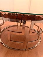 Salontafel Richmond kensington style, Ophalen, Glas, 100 tot 150 cm, Rond