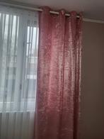 Mooie roze gordijnen, Huis en Inrichting, 100 tot 150 cm, 200 cm of meer, Ophalen of Verzenden, Zo goed als nieuw